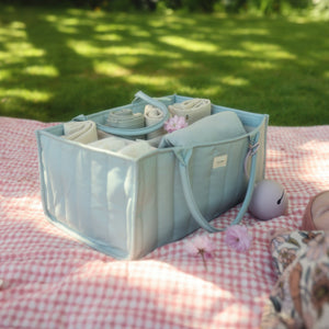 Mushie Diaper Caddy Quilted with Removable Dividers