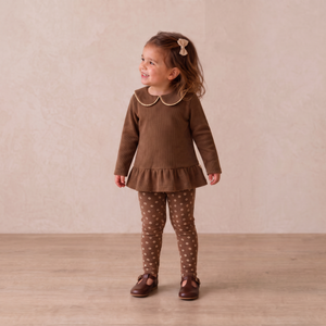 Organic Legging Set of 2 - Chestnut Bloom + Brown