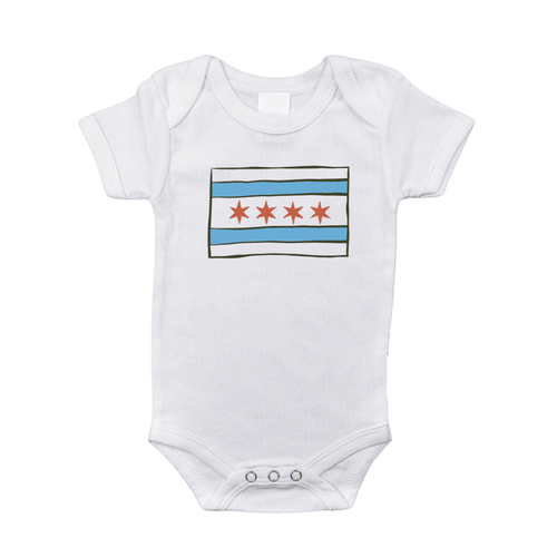Chicago Flag Baby Onesie Everyday Newborn Outfit