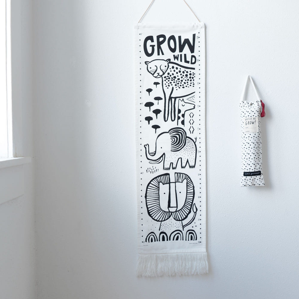 Canvas Safari Growth Chart for Kids' Room Decor - Fun and Functional Wall Art