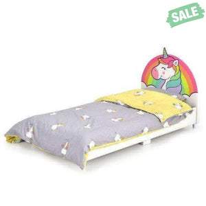 Children Twin Size Upholstered Platform Single Bed Toddler Beds