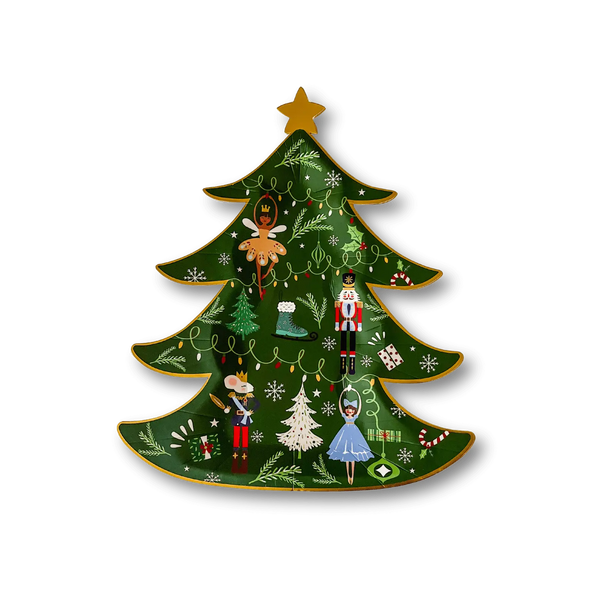 Christmas Tree Dessert Plate (8pcs)