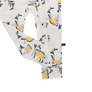 Amalfi Coast Lemon White Zippered Romper