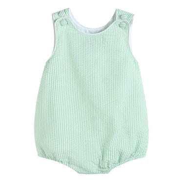 Classic Green Seersucker Bubble Romper - MOOGCO Baby