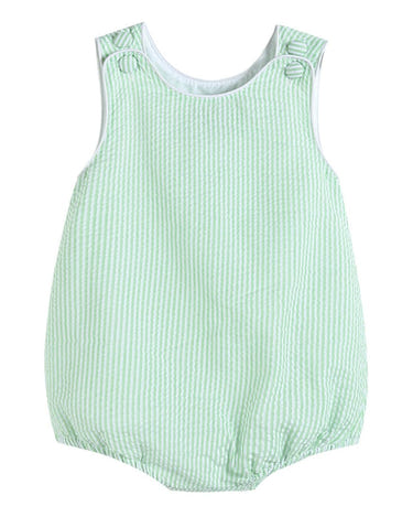 Classic Green Seersucker Bubble Romper