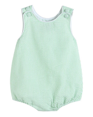 Classic Green Seersucker Bubble Romper