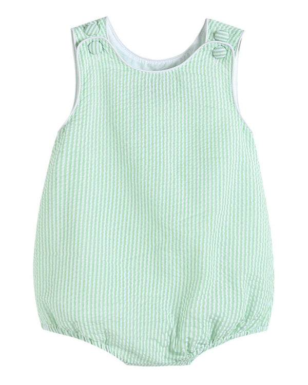 Classic Green Seersucker Bubble Romper