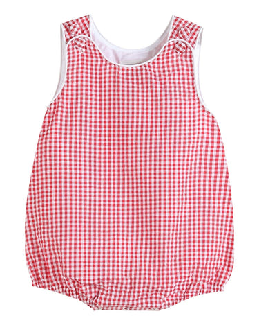 Classic Red Seersucker Bubble Romper
