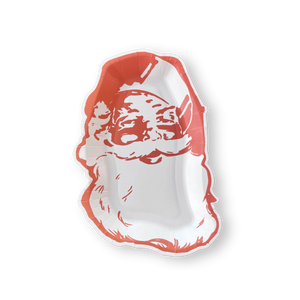 Classic Retro Santa Christmas Paper Plate