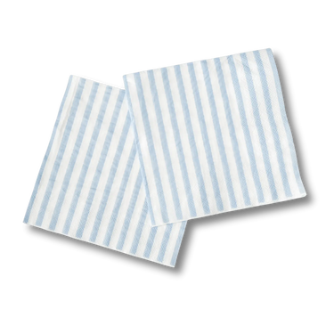 Classic Stripe Baby Blue Large Disposable Paper Napkins (16pcs)