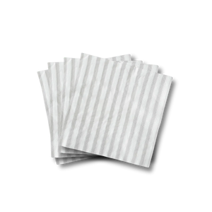 Classic Stripe Light Gray Large Disposable Paper Napkins (16pcs)