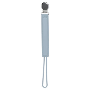 Classic Gray All Silicone One Piece Pacifier Clip