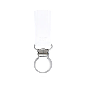 Classic White All Silicone One Piece Pacifier Clip