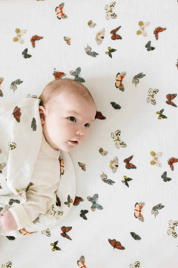 Butterfly Migration Crib Sheet - MOOGCO Baby