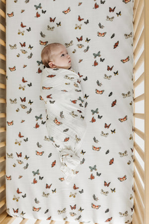 Butterfly Migration Crib Sheet - MOOGCO Baby