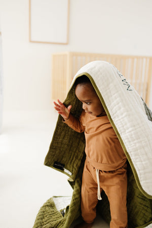 Clementine Kids National Parks Throw Blanket twin-friendly olive