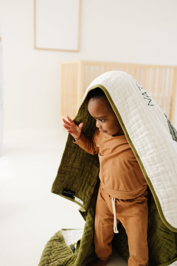Clementine Kids National Parks Throw Blanket twin-friendly olive