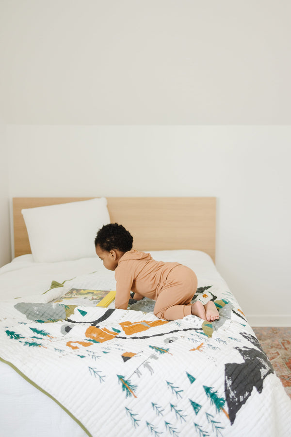 Clementine Kids National Parks Throw Blanket twin-friendly olive