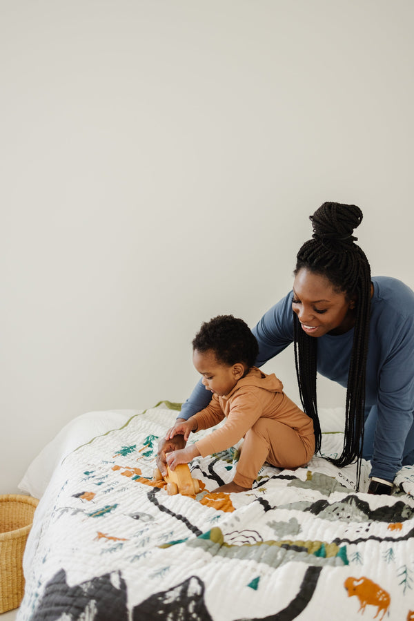 Clementine Kids National Parks Throw Blanket twin-friendly olive