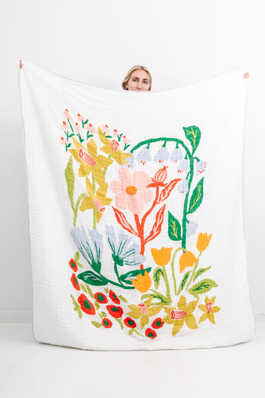 Cottage Garden Throw Blanket - MOOGCO Baby