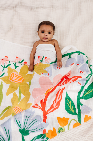 Cottage Garden Swaddle - MOOGCO Baby