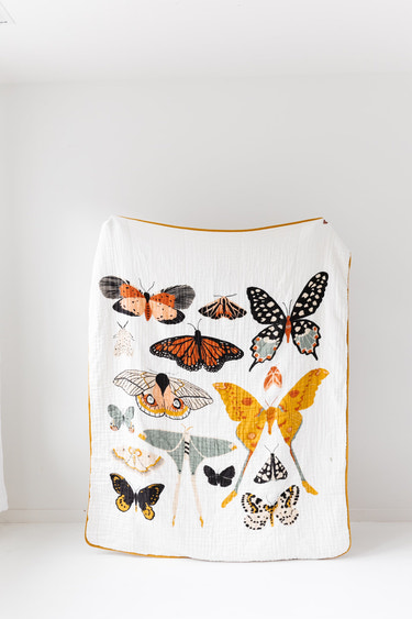Butterfly Collector Throw Blanket - MOOGCO Baby