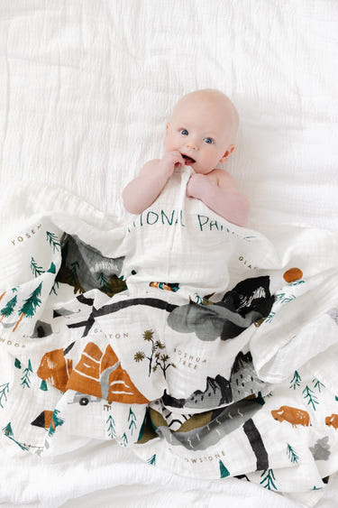 Clementine Kids National Parks Swaddle 47x47 Cotton Muslin
