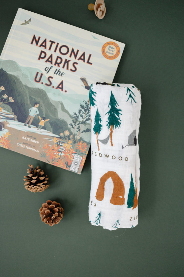 Clementine Kids National Parks Swaddle 47x47 Cotton Muslin