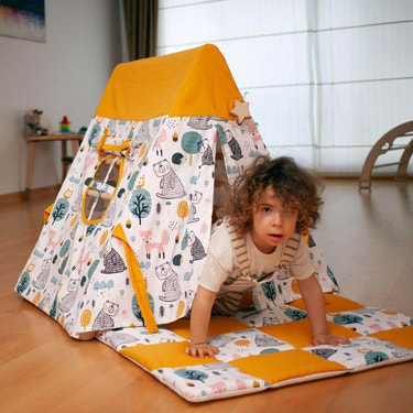 Climbing Triangle with Tent Cover, Mat, Ramp - MOOGCO Baby