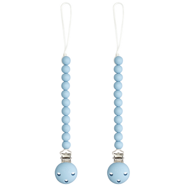 Pacifier Clips in Sky Blue, 2 Pack