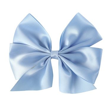 Coastal Blue Satin Bow Hair Clip - MOOGCO Baby