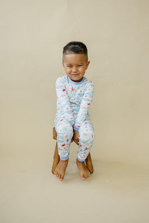 Coastal Cutie 2pc Modal Pajamas for babies, soft and stylish sleepsuit set in a cozy angle view.