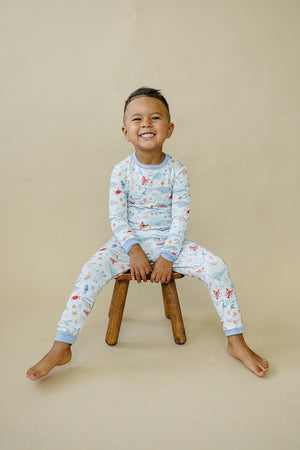 Coastal Cutie 2pc Modal Pajamas for babies, soft and stylish sleepsuits for comfortable sleep.