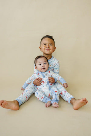 Coastal Cutie 2pc Modal Pajamas for babies, soft and stylish sleepsuit set in a cozy angle view.