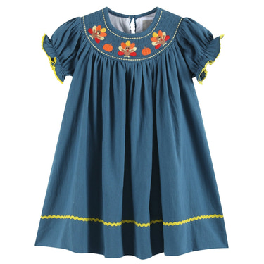 Cobalt Blue Turkey Bishop Dress - MOOGCO Baby