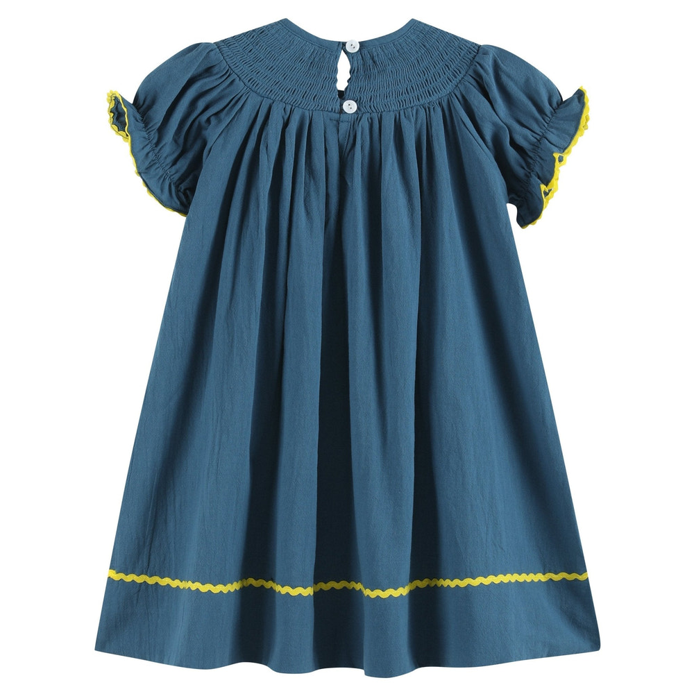 Cobalt Blue Turkey Bishop Dress - MOOGCO Baby