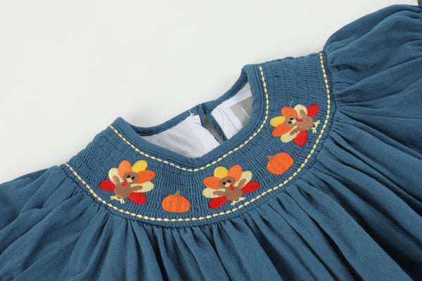 Cobalt Blue Turkey Bishop Dress