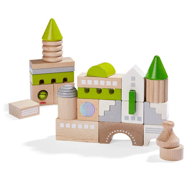 Coburg 28 Piece Wooden Building Blocks for creative architectural play and development in babies and toddlers.