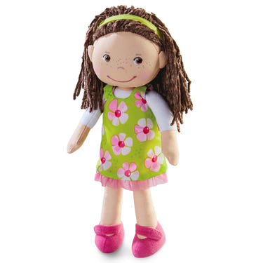 Coco 12" soft doll, perfect for cuddles and imaginative play, featuring a charming design and soft fabric.