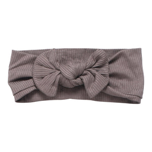 Cocoa Brown Ribbed Knotted Headband