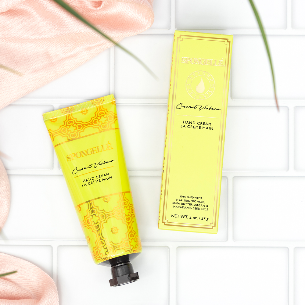Coconut Verbena Hand Cream in a sleek tube, perfect for nourishing and hydrating your hands.