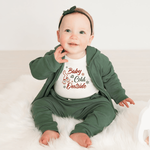 long sleeve graphic bodysuit | baby its cold outside
