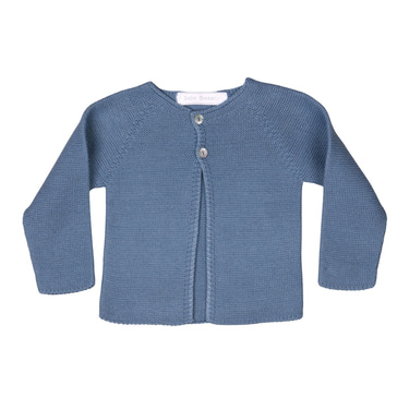 COLETTE | Girls Blue Knitted Cotton Cardigan