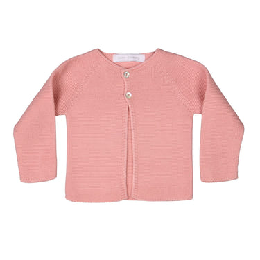 Girls pink cotton cardigan by COLETTE for babies and toddlers, perfect for stylish warmth.