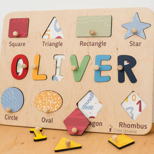 Colorful Shape Name Board