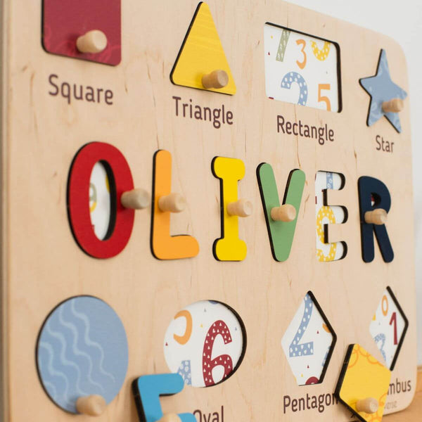 Colorful Shape Name Board