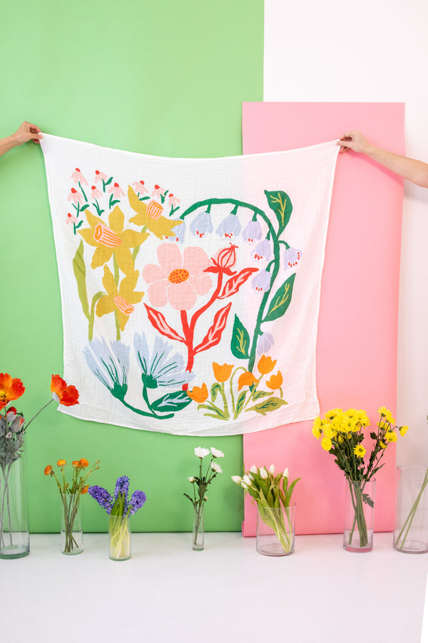 Cottage Garden Swaddle - MOOGCO Baby