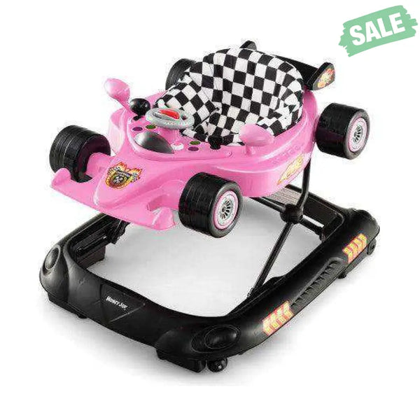 Convertible Baby Walker with 3 Adjustable Height Settings-Pink Pink Baby Walkers