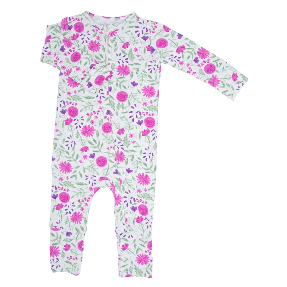 Sweet Purple Flowers Convertible Romper