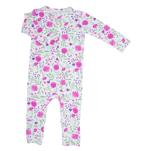 Sweet Purple Flowers Convertible Romper